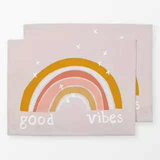 Tischset Regenbogen GOOD VIBES