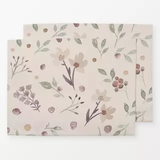 Tischset Pastel Blätter und Blumen