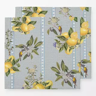 Servietten Provence lemons and birds 1