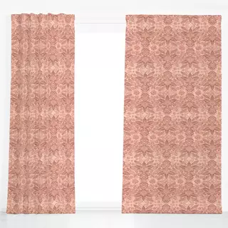 Dekovorhang Baroque florale terra muster