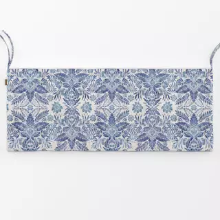 Bankauflage Delft Blau Florale Damask