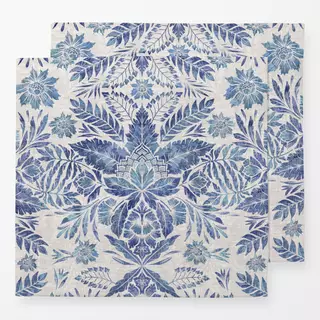 Servietten Delft Blau Florale Damask
