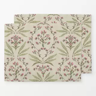 Tischset Vintage cottage florals beige