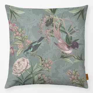 Kissen Vintage Vögel und Tulpen 2