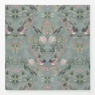 Tischdecke Vintage Vögel und Tulpen 2