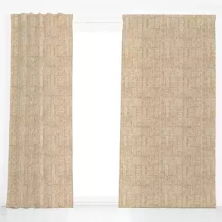 Dekovorhang Ethno Boho Batik senf