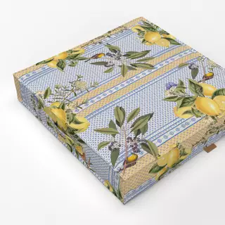 Bodenkissen Provence lemons and stripes 2