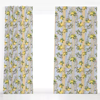 Dekovorhang Provence lemons and stripes 2
