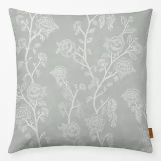 Kissen Cottage Rose Grey Blue