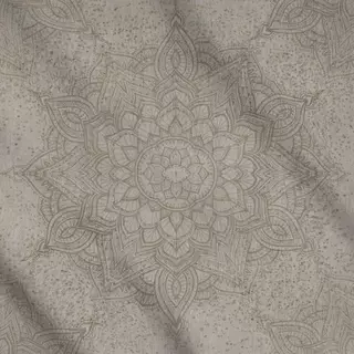Meterware Beige Boho Mandala