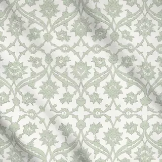 Meterware Baroque floral damask green