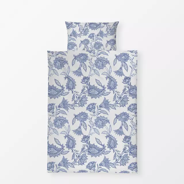 Bettwäsche Blau Retro Paisley Blumen von Bloomery Decor