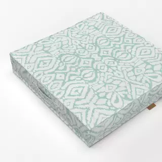 Bodenkissen Boho Türkis Ikat