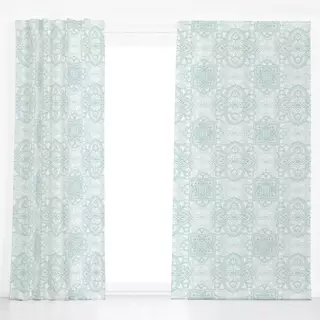Dekovorhang Mediterrane Boho Aquarellblum