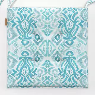 Sitzkissen Boho Ikat türkis