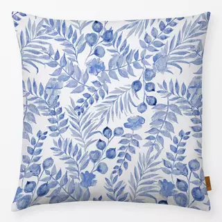 Kissen Blaue Aquarell Blumen