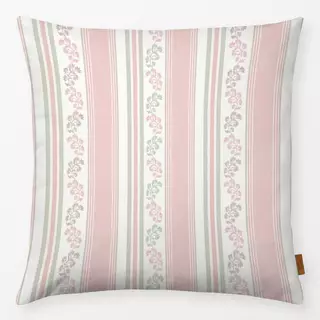 Kissen Vintage stripes sage pink