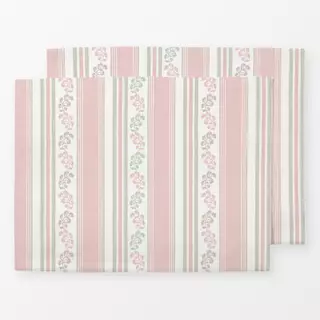 Tischset Vintage stripes sage pink