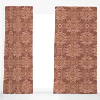 Dekovorhang Vintage Boho Herbstblumen