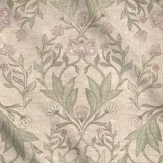 Meterware Rustic Floral damask beige