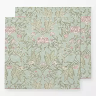 Servietten William Morris blumen turkis