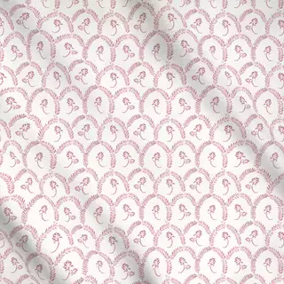 Meterware Scallop Floral Aquarell Rose