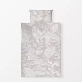 Bettwäsche Beige leaves pattern