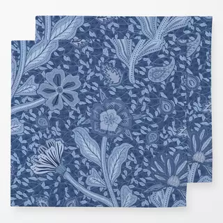Servietten Chinoiseries Blumenwiese blau