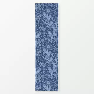 Tischläufer Chinoiseries Blumenwiese blau