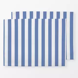 Tischset Streifen Himmelblau