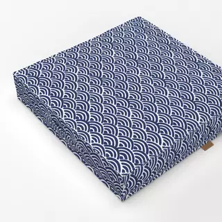 Bodenkissen Japanese Waves Weiss