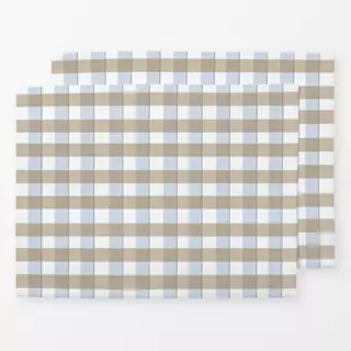 Tischset Sommerkaro hellblau