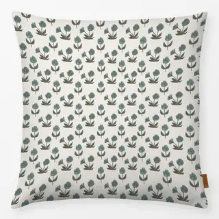 Kissen Blue Flower Woodprint