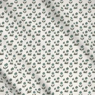 Meterware Blue Flower Woodprint