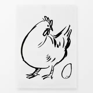 Geschirrtücher Huhn Trude weiß