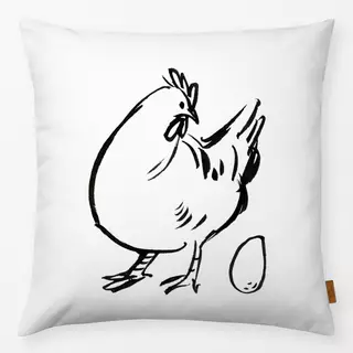 Kissen Huhn Trude weiß
