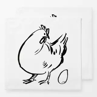 Servietten Huhn Trude weiß