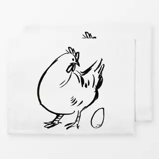 Tischset Huhn Trude weiß