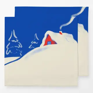 Servietten Schneehütte