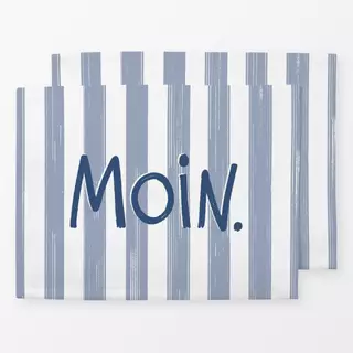 Tischset Moin gestreift grau