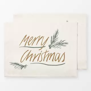 Tischset Merry Christmas creme
