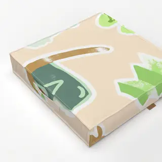 Bodenkissen Sommer Sticker Beige