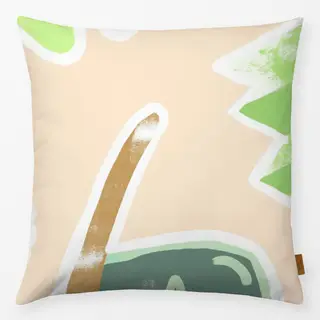 Kissen Sommer Sticker Beige