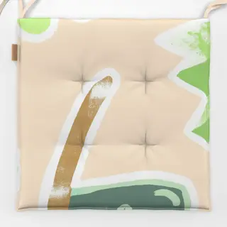 Sitzkissen Sommer Sticker Beige