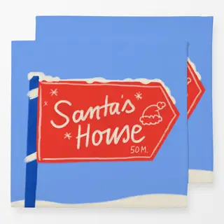 Servietten Santas House