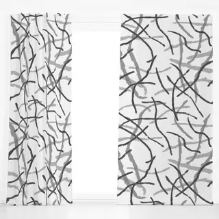 Dekovorhang Loose Stripes BW