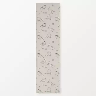 Tischläufer Wintervögel grau-beige