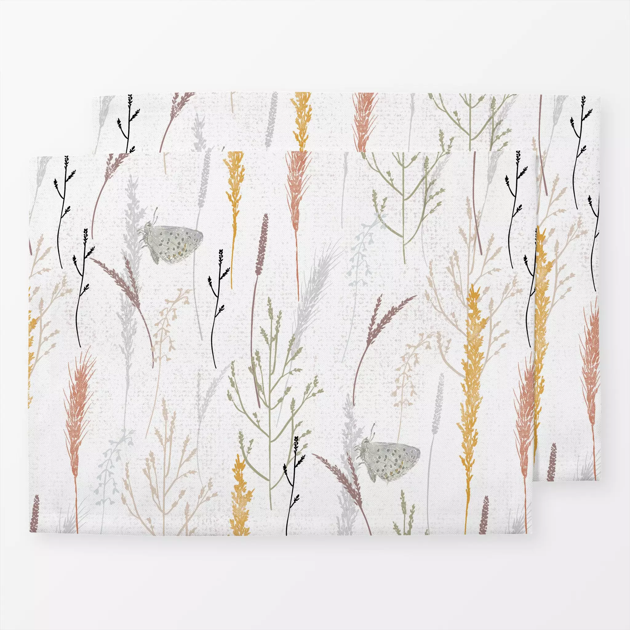 Tischset Gräser mit Schmetterling, Blumen, Tiere, Sommer, von Christiane Zielinski