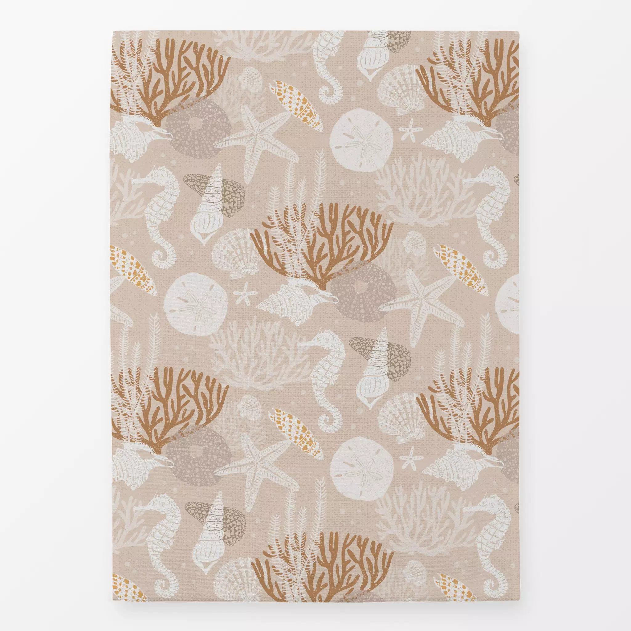 Geschirrtücher Muscheln und Korallen - Natur & Landschaft, Tiere - von „Christiane Zielinski"; Ozean, Meer, Seepferdchen, be...