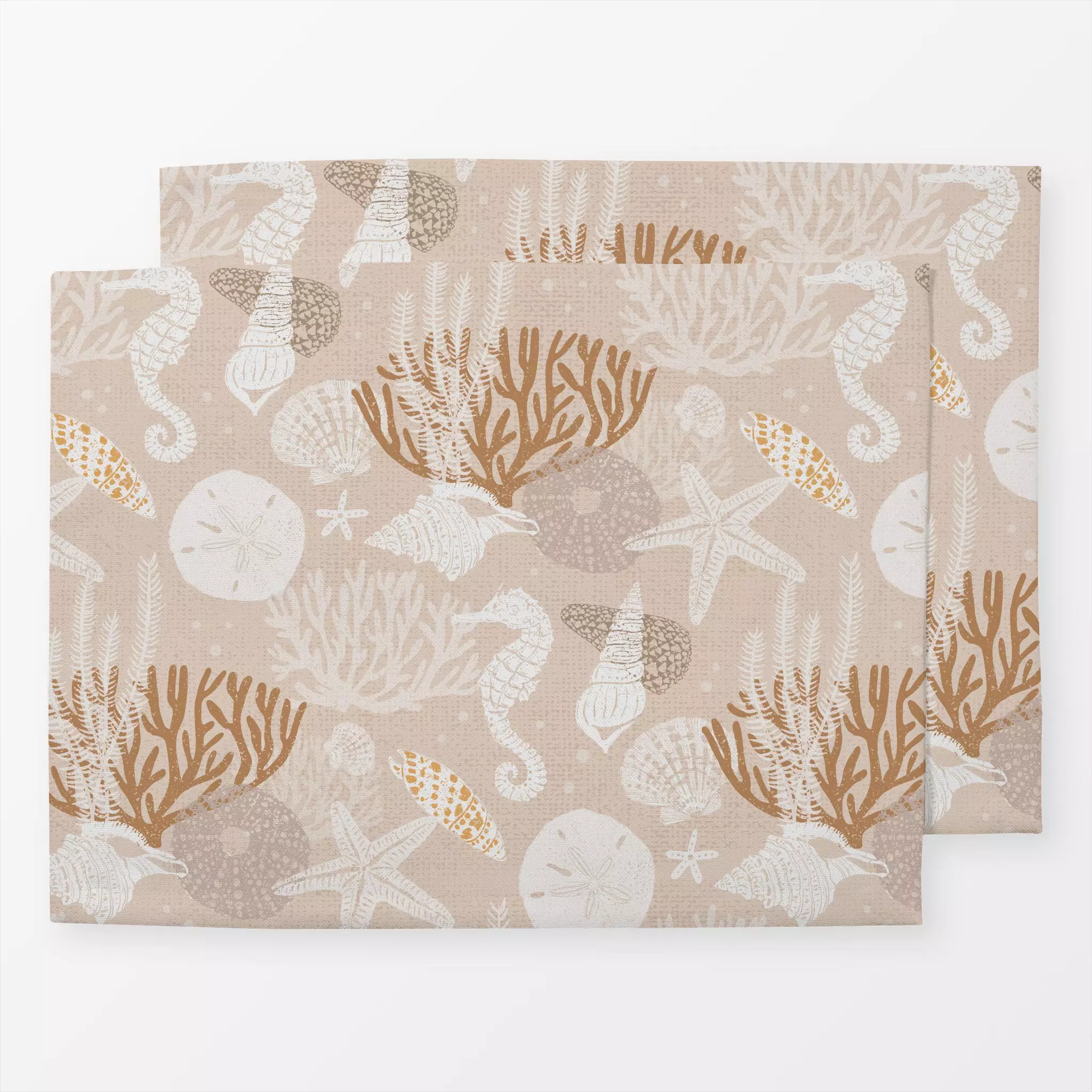 Tischset Muscheln und Korallen, Tiere, von Christiane Zielinski